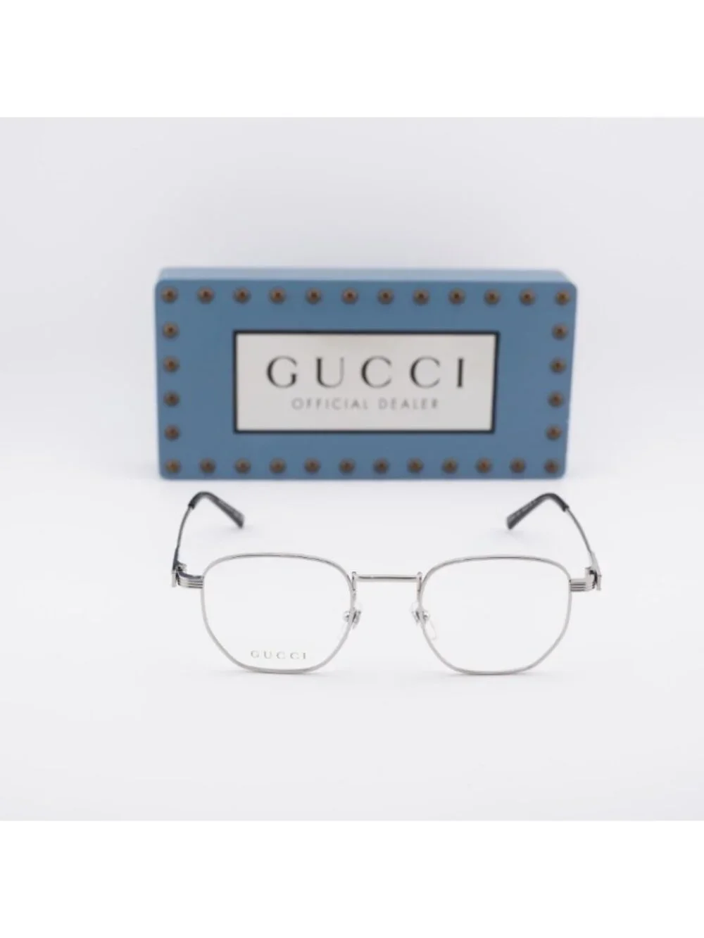 Gucci GG1878O 003 Eyeglasses Silver 49mm Square Frame